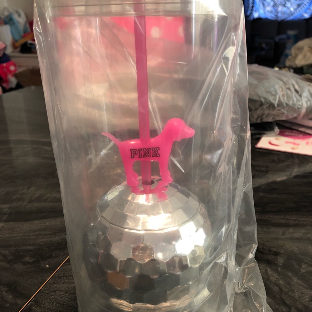 BNIP Pink Victoria’s Secret Disco Cup & Straw - Picture 4 of 4